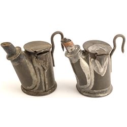 2 Different Husson Oil Wick Lamps