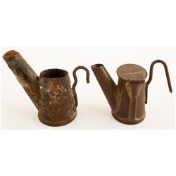 Two Monogahela Valley Oil Wick Lamps