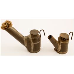 2 Different Trethaway Bros Oil Wick Lamps