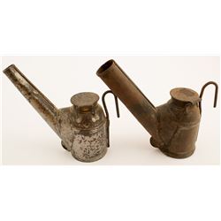 2 Trethaway Bros Oil Wick Lamps