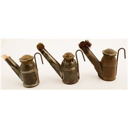 3 Trethaway Bros Oil Wick Lamps