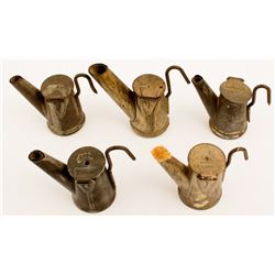 5 Fred Zais Oil Wick Lamps