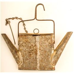 Unusual Hanging Tin with Two Compartments