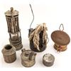 Image 1 : Mine Lighting Lot: Safety Lamp, Carbide Lamp, Blasting Tin & More