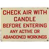 Image 1 : Check Air With Candle Mining Sign