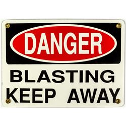 DANGER Blasting Mining Sign