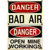 Image 1 : DANGER Mining Signs Pair
