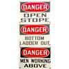 Image 1 : Three DANGER Mining Signs