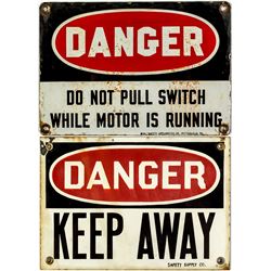 Two DANGER Mining Signs