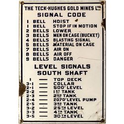 Teck-Hughes Gold Mines Signal Sign