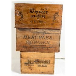 Three Different Hercules Explosives Boxes