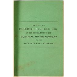 1846 Report of the Montreal Mining Company on the Shores of Lake Superior (by Forrest Shepherd)