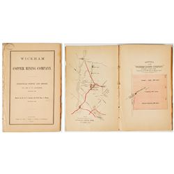 1862 Geological Survey & Report of Wickham Copper Mining Co. (C.T. Jackson) w/ color map