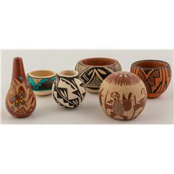 Six Miniature Pots