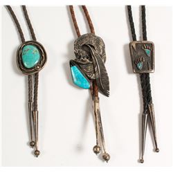 Three Navajo Bolo Ties