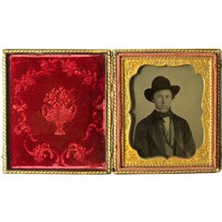 Daguerreotype, 1/6 Plate, Stoic Young Man