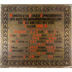 Meeting Hall Commemorative Sign