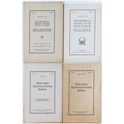 4 Sequential Copies of The Idaho State Historical Society Bulletin