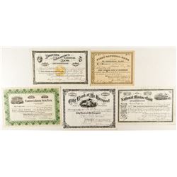 Eastern Bank Stock Certificates Group (5) 1903-1927