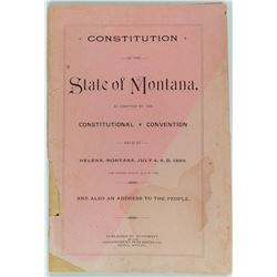 First Constitution of the State of Montana