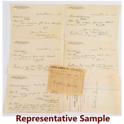 Large Hazen Lumber Company Billhead & Letterhead Collection