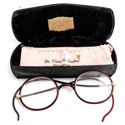 Dr. Charles O Gasho Glasses and Case (Reno, Nevada)