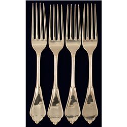 Ultra Rare W. T. Eaves, Virginia City Silver Flatware, c1860's