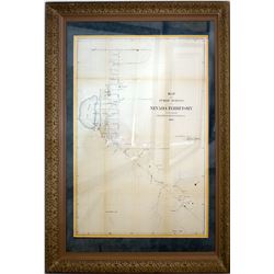 Nevada Territory Framed Map