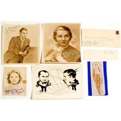 Early Film and Stage Autographs