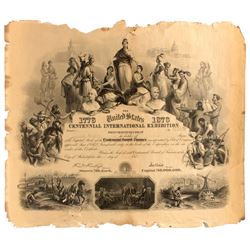 Centennial International Exhibition Stock Certificate