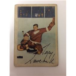 1953-54 Parky Hockey Card #46 Terry Sawchuk HOF VG Detroit Red Wings Parkhurst