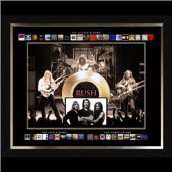 Rush Framed Album Collection Collage With Gold 45 Record W/ FRAMEWORTH COA