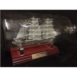 CUTTY SARK MODEL SHIP 1869 (11" X 4") BLOWN CRYSTAL