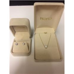 NECKLACE & EARRING SET (STAMPED 10K)