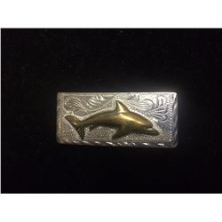 SILVER & GOLD DOLPHIN MONEY CLIP