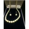 Image 2 : ANTIQUE PEARL NECKLACE & EARRINGS