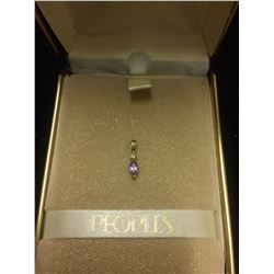 10K AMETHYST & DIAMOND PENDANT