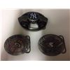 Image 1 : LIMITED EDITION MLB BASEBALL BELT BUCKLES LOT (YANKEES, JAYS)