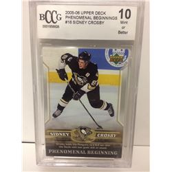 2005-06 SIDNEY CROSBY UPPER DECK PHENOMINAL BEGINNINGS #16 (10 MINT OR BETTER) BECKETT