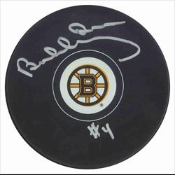 BOBBY ORR Signed Puck Bruins Logo W/ FRAMEWORTH COA