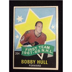 1968 - 1969 O-PEE-CHEE Bobby Hull Chicago Blackhawks #204 ALL Star Card -