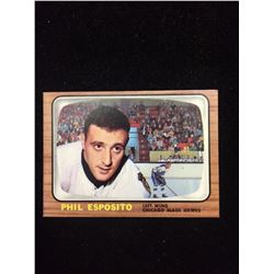 1966-67 Topps #63 Phil Esposito HOF** BLACK HAWKS HOCKEY CARD