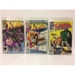 X-MEN COMIC BOOK LOT (#202, 172, 197)