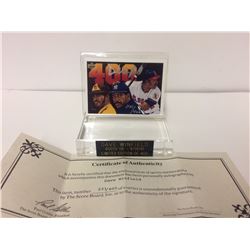 LIMITED EDITION DAVE WINFIELD SIGNED UPPER DECK CARD (231/400) W/ COA