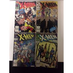 X-MEN COMIC BOOK LOT (#261, 244, 235, 236)
