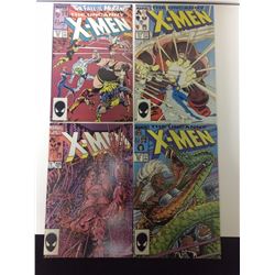 X-MEN COMIC BOOK LOT (#225, 217, 205, 223)