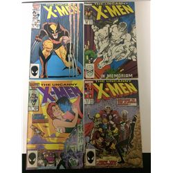 X-MEN COMIC BOOK LOT (#207, 228, 204, 219)