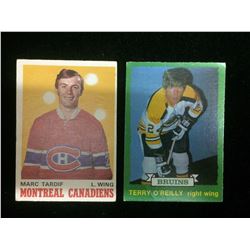 1973 - 1974 O-PEE-CHEE Terry O'Reilly Boston Bruins #254 & 1970-71 O-Pee-Chee #179 Marc Tardif RC
