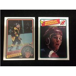 1984-1985 O-PEE-CHEE Cam Neely #327 Hockey Card & 88/89 BRENDAN SHANAHAN O-pee-chee ROOKIE Card # 12