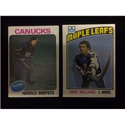 1976-77 O-Pee-Chee #373 Tiger Williams Toronto Maple Leafs RC & Harold Snepsts - 1975-76 O-Pee-Chee 